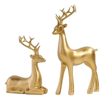Comprar 2 Escultura De Reno Para Decoración De Navidad, Estatuas De