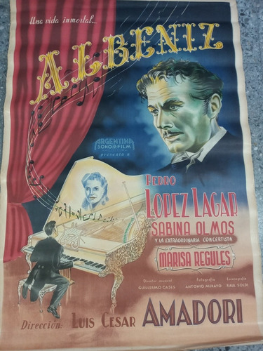 Afiche Pelicula Una Vida Inmortal Albaniz (Usado)