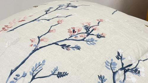 Acolchado Reversible 2 1/2 Plazas Queen 220 X 240 Cm Color Beige Diseño De La Tela Floreado