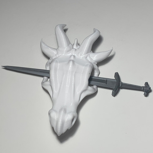 Broche Para Pelo Cráneo Dragón 3d Personalizado Pogu