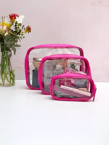 Set Neceser de cuidado bebé Fucsia con estuche