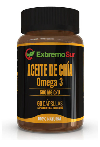 Aceite De Chia-omega 3 500mg 60 Capsulas Extremo Sur.