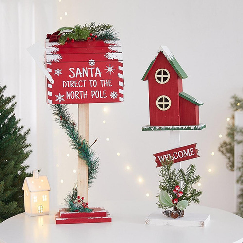 Decoración Navideña Buzón De Papá Noel Buzón De Cartas