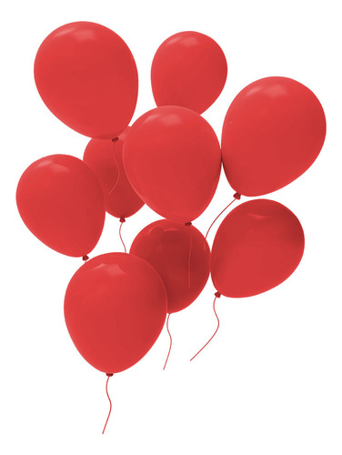 Balão Colorido Festa Aniversário Látex 9 Polegadas Liso 50un Cor Vermelho