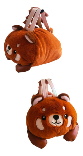 Bolsa De Mano Para Dama Panda Rojo Pelicula Disney Red Marrón Lisa Níquel Rosa Claro