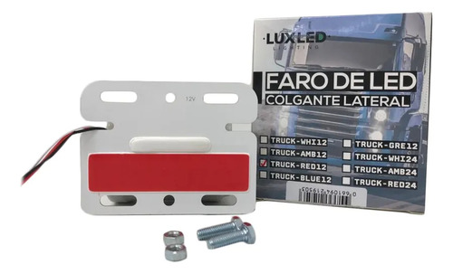 Pack X4 Faro Lateral Led Rojo 12v Camión Colgante Off Road