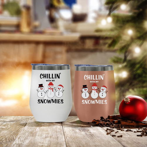 Copa De Vino De Navidad De Acero Inoxidable De Elegancia Mod