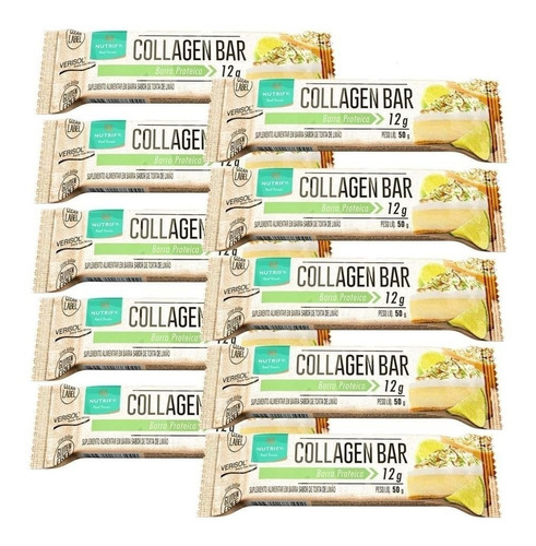 Collagen Bar Nutrify Barra De Colágeno Proteica Sabor Torta De Limão