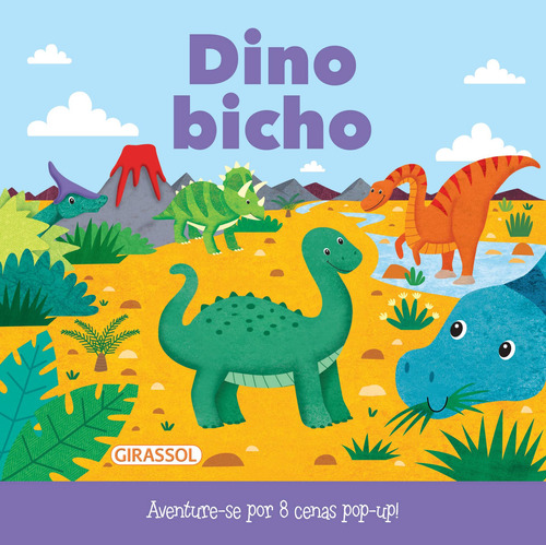 Aventura Colorida - Dino Bicho, de Top That!. Série Aventura Colorida (01), vol. 01. Editora Girassol Brasil Edições EIRELI, capa dura em português, 2019