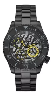 Reloj Guess Para Hombre Casual Elegante Relojes Caballero Color de la correa Negro/Amarillo
