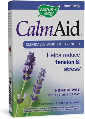 Nature's Way Calm Aid Reduce Stress Lavanda X 30 Softgels