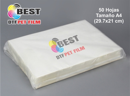 50 Hojas Pet Film A4 30x21 Cm Para Impresión Dtf  Super Best