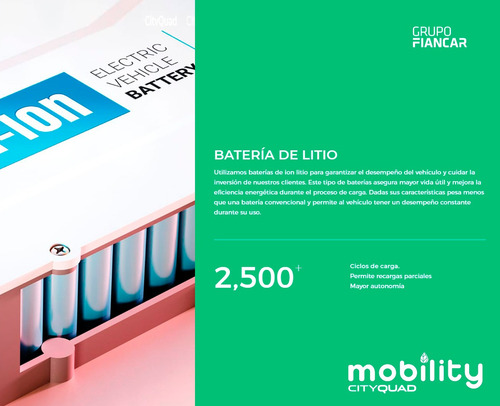 Cityquad - Cuatriciclo Eléctrico Con Batería