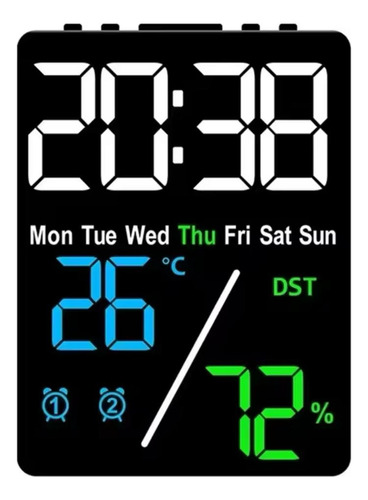 Reloj Despertador Digital Multifuncion Fecha Temperatura