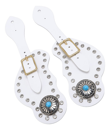 Juego De Correas Con Forma De Espolón Blanco Y Blanco, 2 Pie
