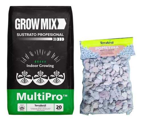 Sustrato Growmix Multipro 20lt Pometina 5lt Terrafertil Grow