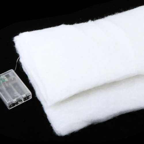 Corredor De Mesa De Natal Com Luzes 180x45cm Neve Artificial