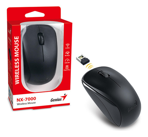 Nx-7000 Mouse Inalambrico Negro, Nuevo Empaque, G5