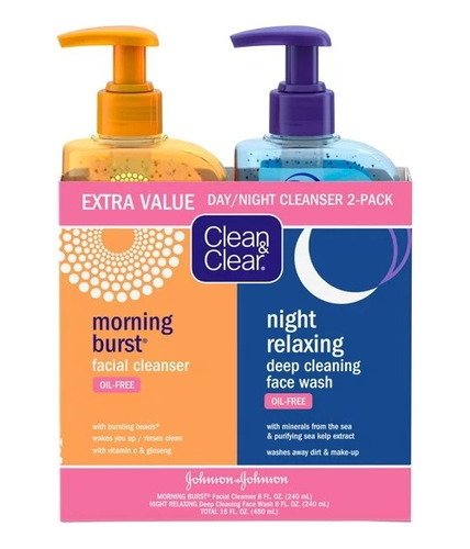 2 Jabones Limpiadores Faciales De Dia Y Noche Clean & Clear