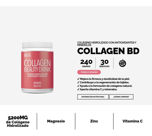 Imagen 2 de 10 de Colageno Hidrolizado + Antioxidantes Nutremax Pack X 3 Inc