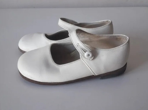 Sandalias Zapatos Niña 100% Cuero Vacuno Blancos Artesanales