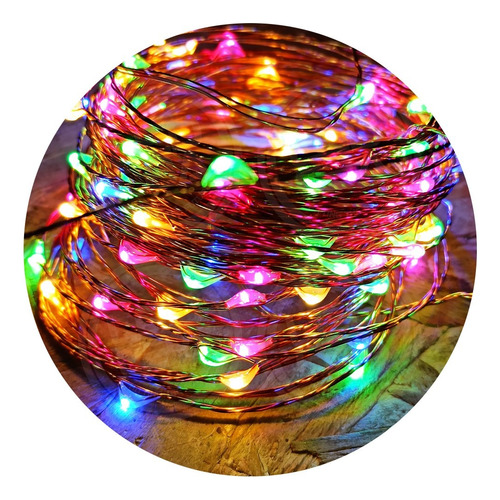 Kit Arbol Navidad Racimo 8 Guirnaldas Led 80 Mts + Fuente