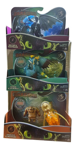 Set De 3 Figuras Como Entrenar A Tu Dragon Legend Evolved