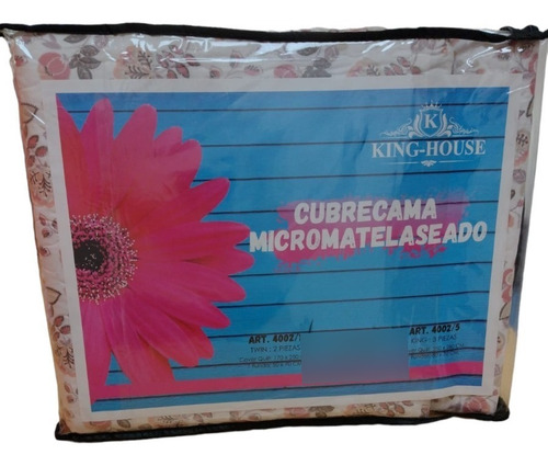 Cubrecama 1 1/2 King-house 4002/1 Twin Micromatelaseado 2pza