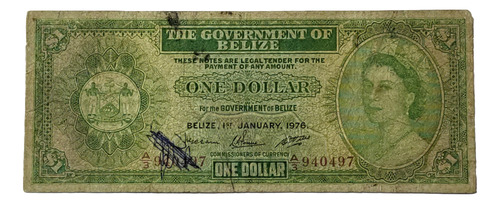 Billete 1 Dólar 1976 Belice Fine