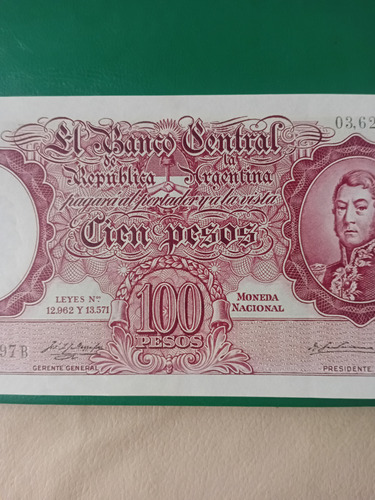 Billete Argentina Moneda Nacional $100 Serie B S/c (Usado)