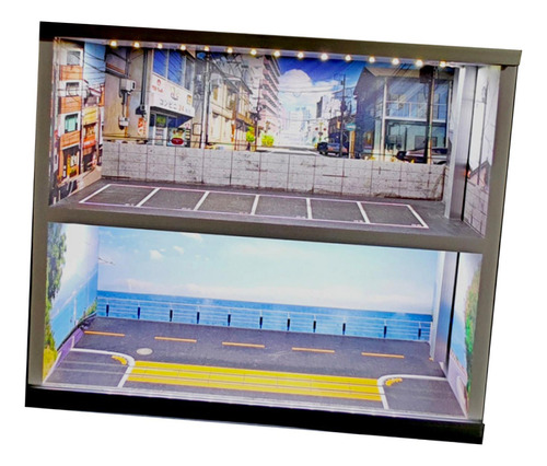 . 1/64 Modelo De Estacionamiento De Vitrinas Para