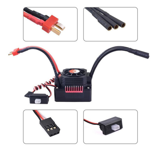 Motor Impermeable 1:10 Rc Buggy Sin Escobillas Y 80a Esc 366