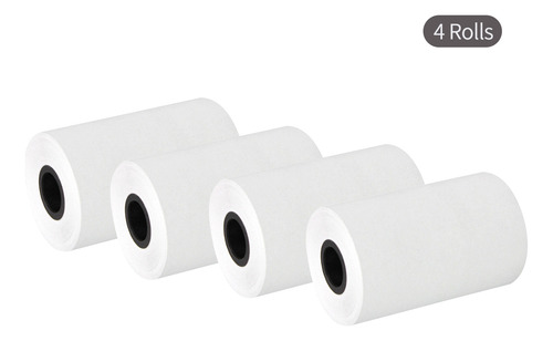 4 Rollos Papel Térmico 57x40mm Blanco Impresión Clara Para C