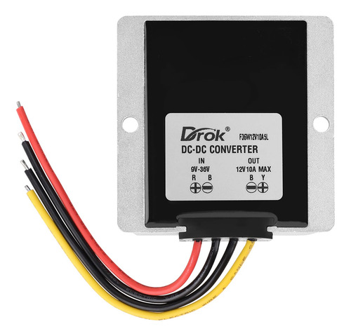 Regulador De Voltaje Drok Boost Buck Converter 9v-36v A 12v