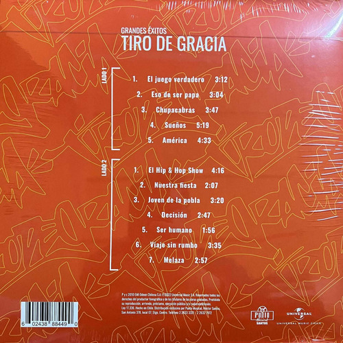 Imagen 2 de 2 de Vinilo Tiro De Gracia Grandes Exitos Nuevo Sellado