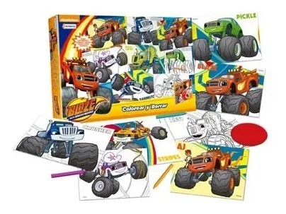 Colorear Y Borrar Blaze And Monster Machines Tapimovil 1052