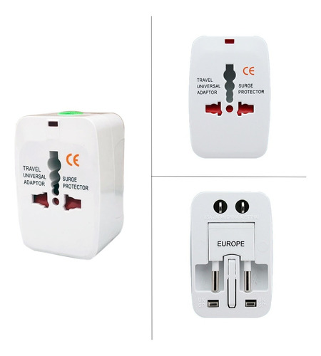 Kit 10 Adaptador Universal Tomada P/ Viagem Internacional