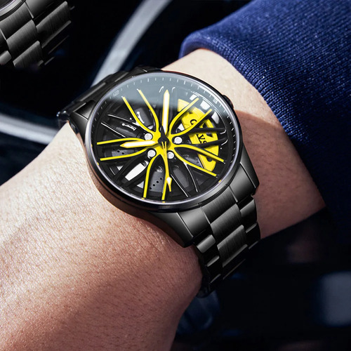 Reloj De Cuarzo Giratorio De Moda Para Hombre