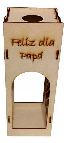 Caja Porta Vino Fibrofacil 10x28 Cm Alto Mod 1 Morema Trece