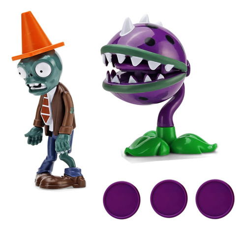 Jhesao 2 Pizas De Plantas Y Zombies Juguetes Vs Figuras De A