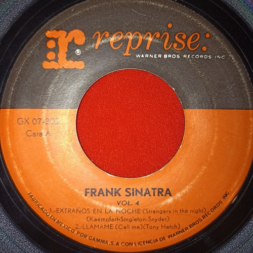 Frank Sinatra Strangers Night / Disco Vinil Single Acetato