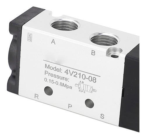 Válvula Solenoide 4v21008 Eléctrica De 2 Posiciones Y 5 Vías