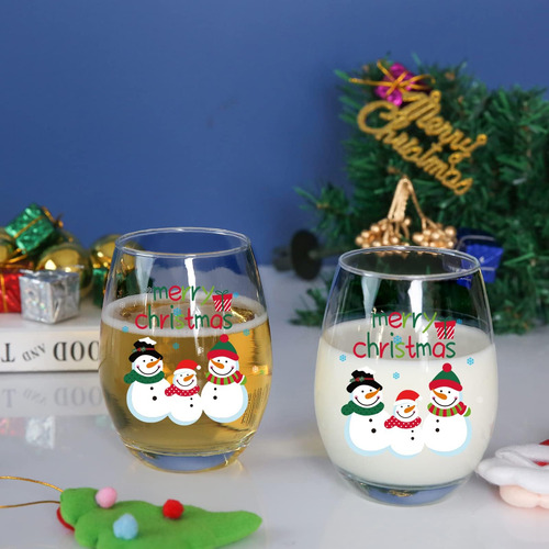 Jogskeor Juego De 2 Copas De Vino Con Diseño De Muñeco De Ni