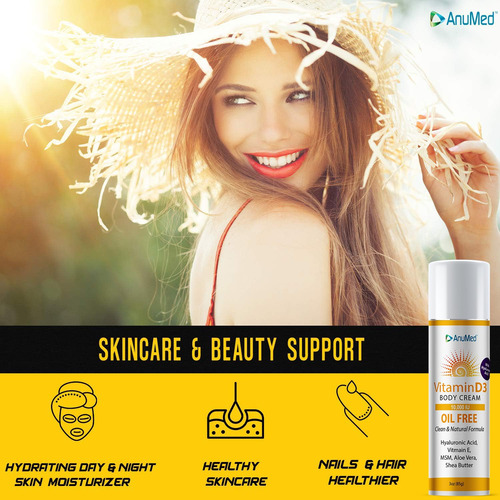 Moisturizing Cream Anumed Vitamin D3 10,000 Iu W/ Magnesium