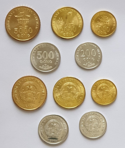 Monedas Mundiales : Vietnam Del Norte  Set 5 Monedas 2003