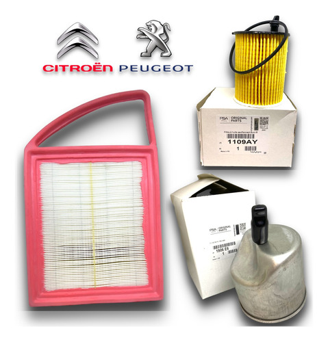 Kit 3 Filtros Peugeot Partner Berlingo 1.6 Hdi 2012 A 2023