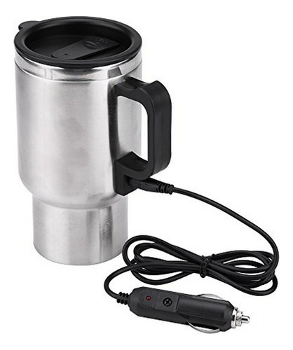 Taza De Viaje Calentadora De Acero Inoxidable 12v, 450ml/15o