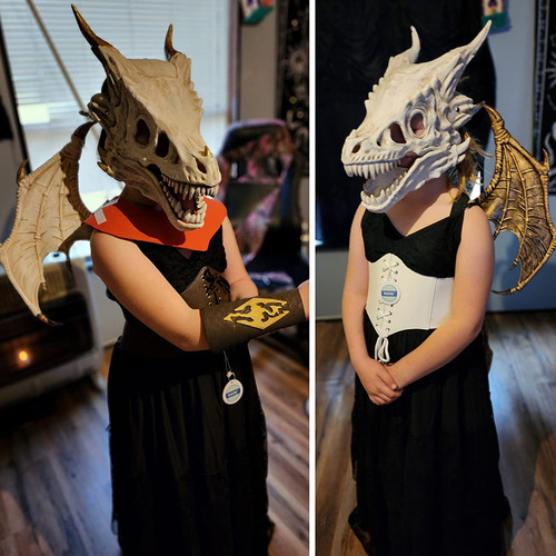 Máscara De Caveira Com Cabeça De Dinossauro Bone Cosplay Ani