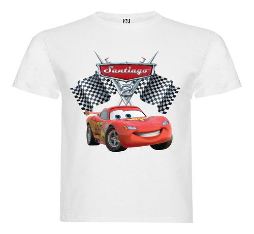 Polera Personalizada Cars Rayo Algodon Niños Cumpleaños