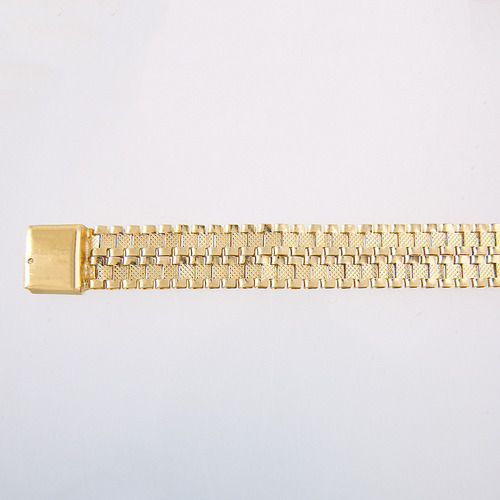 Pulsera Elegante Ro2 12mm Plata Baño Oro 24k Duodeluxejoyas®